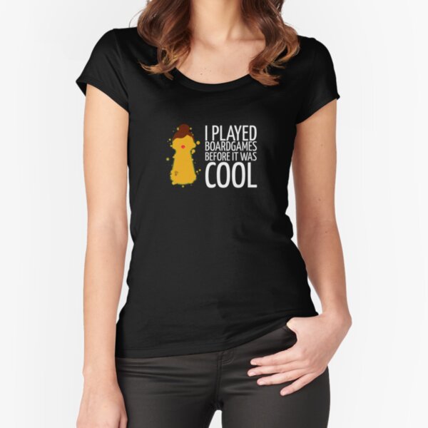 Board game hipster girl Fitted Scoop T-Shirt