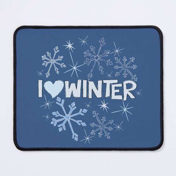 Item preview, I Heart Winter Illustrated Text with snowflakes designed and sold by AngelDawnDesign.