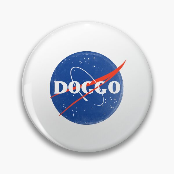 Item preview, Doggo, Nasa Inspired logo, quality logo with grunge texture, Guaranteed best gift for all dog lovers designed and sold by Galactic Fur Baby Federation.