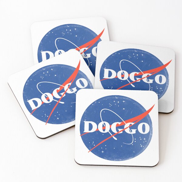 Item preview, Doggo, Nasa Inspired logo, quality logo with grunge texture, Guaranteed best gift for all dog lovers designed and sold by Galactic Fur Baby Federation.