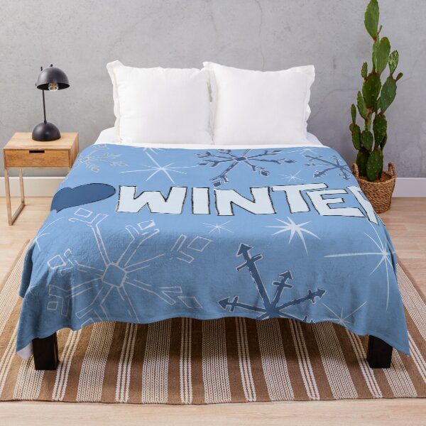 Item preview, I Heart Winter Illustrated Text with snowflakes designed and sold by AngelDawnDesign.