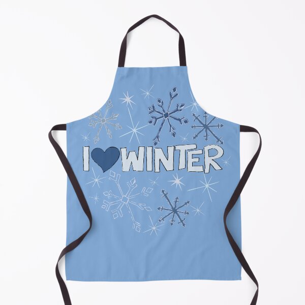 Item preview, I Heart Winter Illustrated Text with snowflakes designed and sold by AngelDawnDesign.