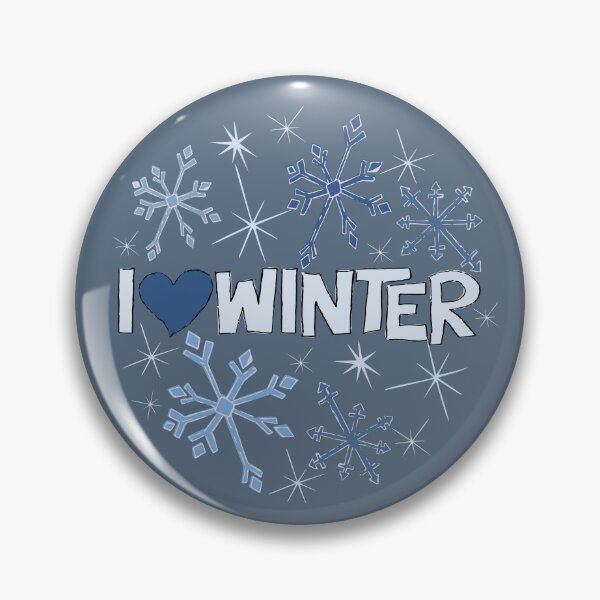Item preview, I Heart Winter Illustrated Text with snowflakes designed and sold by AngelDawnDesign.
