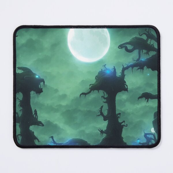 Item preview, Alien planet landscape with monster-trees and a large moon II designed and sold by BrachiaST.