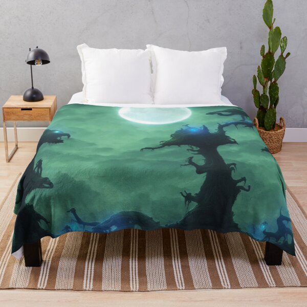 Item preview, Alien planet landscape with monster-trees and a large moon II designed and sold by BrachiaST.