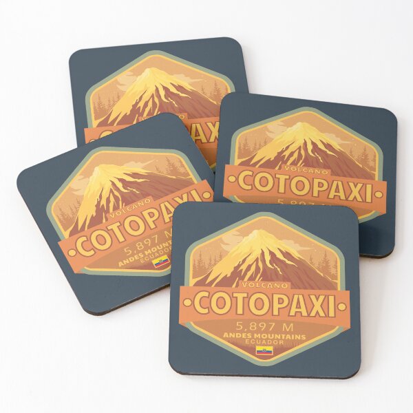 Item preview, Cotopaxi Andes Mountains Ecuador Badge designed and sold by KrisSidDesigns.