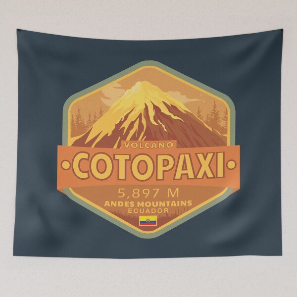 Item preview, Cotopaxi Andes Mountains Ecuador Badge designed and sold by KrisSidDesigns.