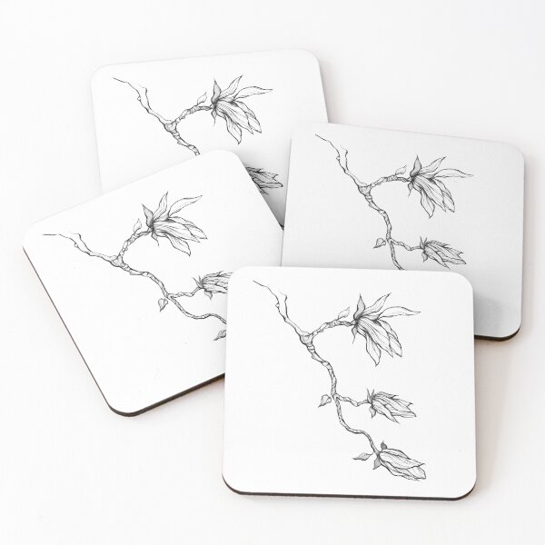 Item preview, white magnolias blossom designed and sold by Alonushka.