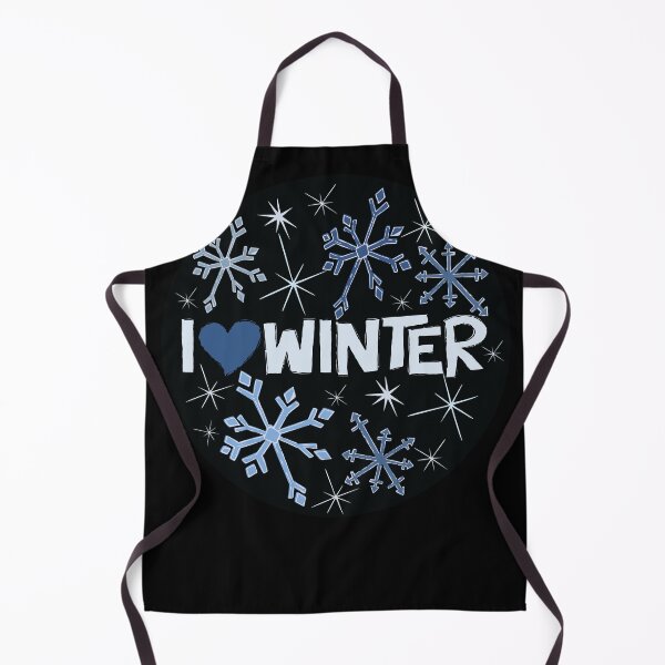 Item preview, I Heart Winter Illustrated Text with snowflakes designed and sold by AngelDawnDesign.