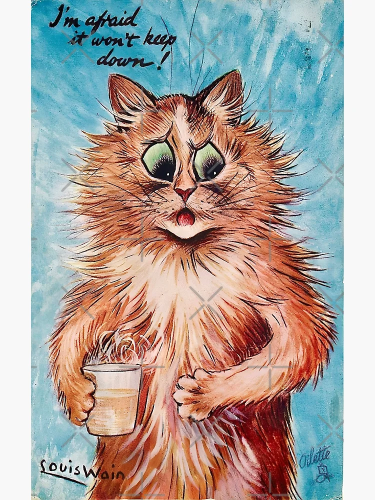 I Don't Think! by Louis Wain Art Print for Sale by Art Bubble