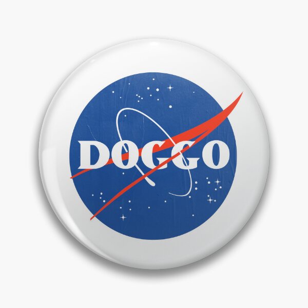 Item preview, Doggo, Nasa Inspired logo, quality logo with grunge texture, Guaranteed best gift for all dog lovers designed and sold by Galactic Fur Baby Federation.