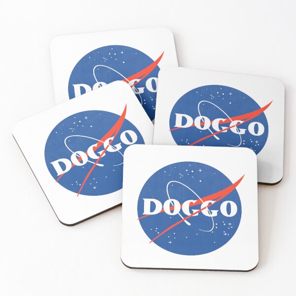 Item preview, Doggo, Nasa Inspired logo, quality logo with grunge texture, Guaranteed best gift for all dog lovers designed and sold by Galactic Fur Baby Federation.