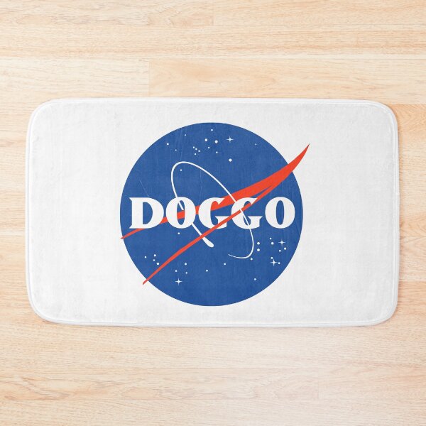 Item preview, Doggo, Nasa Inspired logo, quality logo with grunge texture, Guaranteed best gift for all dog lovers designed and sold by Galactic Fur Baby Federation.