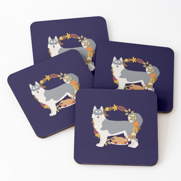 Item preview, Husky Thanksgiving Wreath - Happy Thanksgiving Husky - Autumn Wreath Fall Wreath Husky dog designed and sold by ALLURE-minimal.
