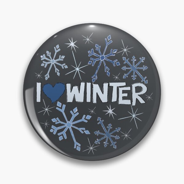 Item preview, I Heart Winter Illustrated Text with snowflakes designed and sold by AngelDawnDesign.