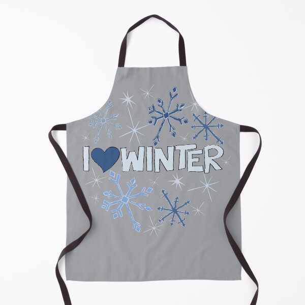 Item preview, I Heart Winter Illustrated Text with snowflakes designed and sold by AngelDawnDesign.