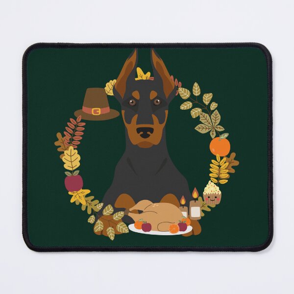 Item preview, Doberman Thanksgiving Wreath - Happy Thanksgiving Doberman - Autumn Wreath Fall Wreath Doberman dog designed and sold by ALLURE-minimal.