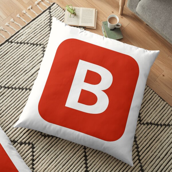 b emoji pillow