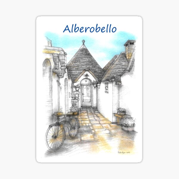 Alberobello, Puglia. Italia Sticker