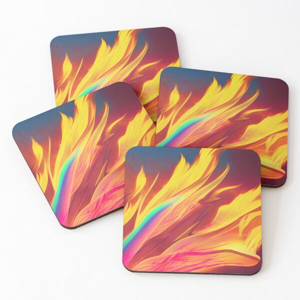 Item preview, Colorful neon flames designed and sold by ComicsFactory.