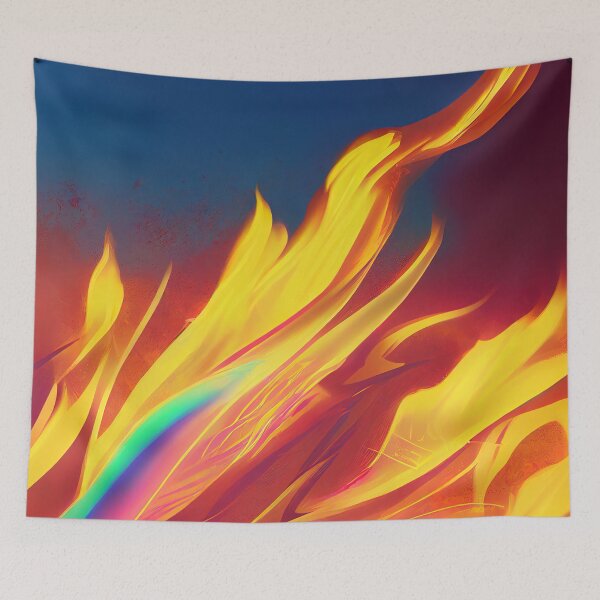 Item preview, Colorful neon flames designed and sold by ComicsFactory.