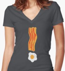 Breakfast is Important! Women's Fitted V-Neck T-Shirt