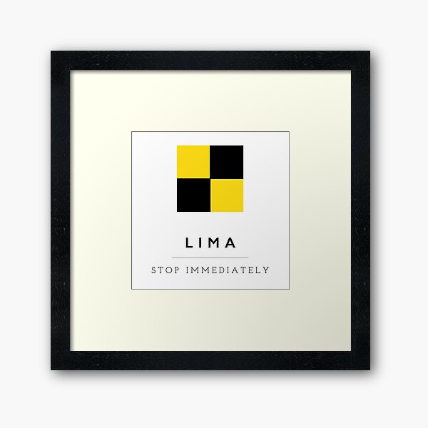 Item preview, Nautical Flag: Lima designed and sold by Caleb Faires.