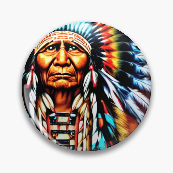 Item preview, Native American Indian chief, indigenous peoples day designed and sold by LoveAudra.