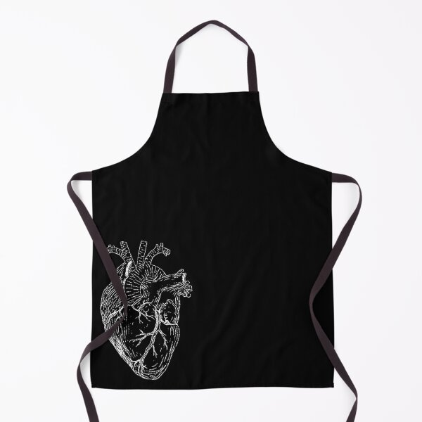 Item preview, white human heart on black background designed and sold by metallirakas.