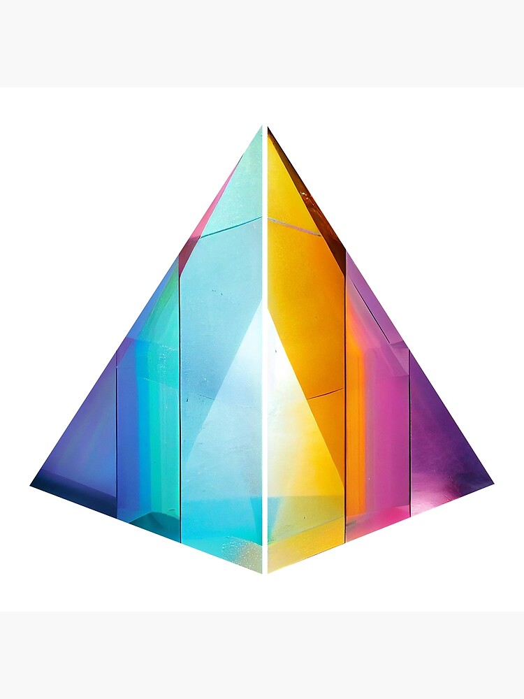 "stained glass pyramid, v3" Poster for Sale by hongmoe Redbubble