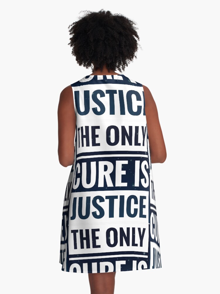 Thumbnail 3 of 4, A-Line Dress, The Only Cure Is Justice designed and sold by kinkatstyle.