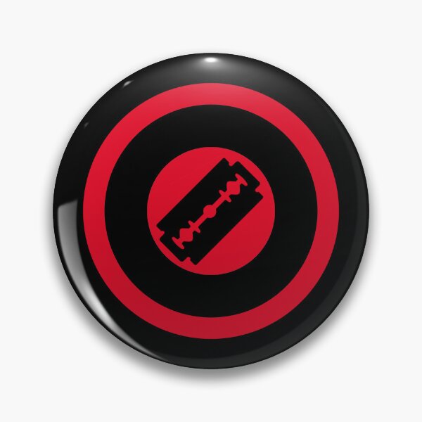 Item preview, Razor Blade Black & Red retro mod ska roundel designed and sold by ModSupporters.