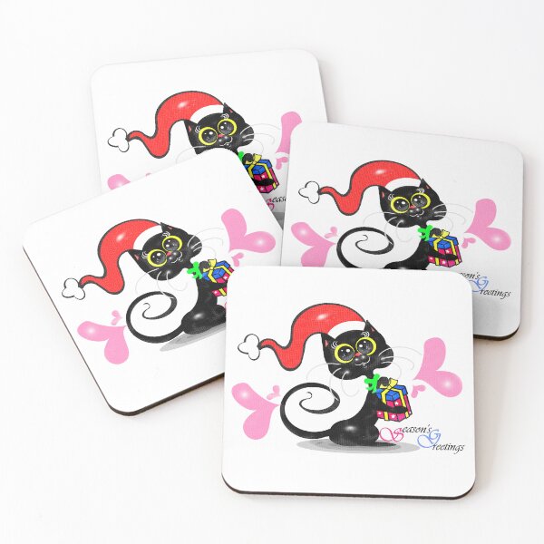 Item preview,  Black Cat - Season's greetings  designed and sold by Shirley cute art .