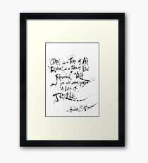 Hunter S. Thompson: Crazy is a Term of Art QUOTE Framed Print