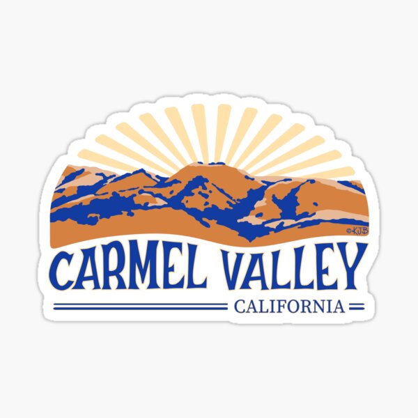 "Carmel Valley California Sunburst" Sticker for Sale by KJBalmet