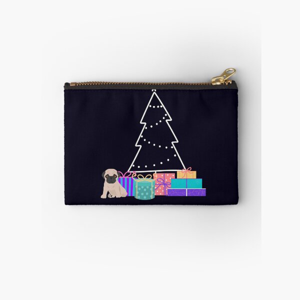 Item preview, Pug winter time Pug Christmas tree Xmas Pug Christmas Gift Pug Fawn pug designed and sold by ALLURE-minimal.