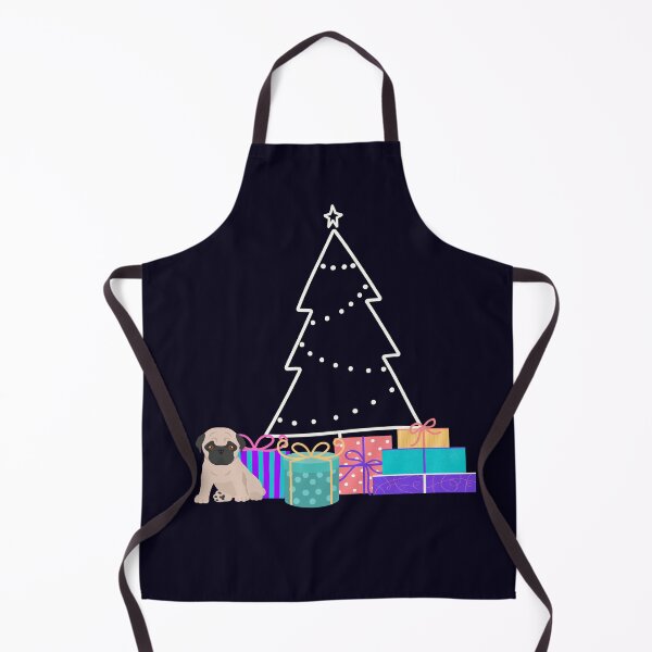 Item preview, Pug winter time Pug Christmas tree Xmas Pug Christmas Gift Pug Fawn pug designed and sold by ALLURE-minimal.