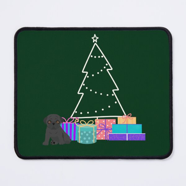 Item preview, Pug winter time Pug Christmas tree Pug Christmas gifts Xmas Pug Christmas Gift Pug Fawn pug designed and sold by ALLURE-minimal.