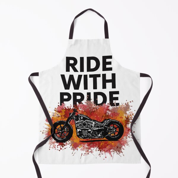 Item preview, 'Ride With Pride' Motorcycle Quote with Colorful Illustration designed and sold by deepakrode7.
