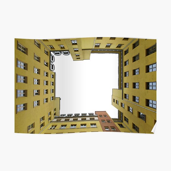 Yellow Building Top in Berlin Poster
