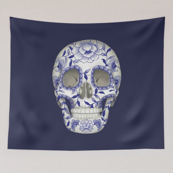 Item preview, Chinese Porcelain Blue & White Sugar Skull designed and sold by Natalie du Plessis.