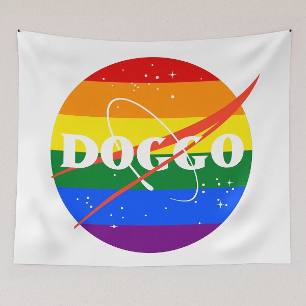 Item preview, Doggo, Nasa Inspired logo, LGBTQ quality logo, Guaranteed best gift for all dog lovers designed and sold by Galactic Fur Baby Federation.