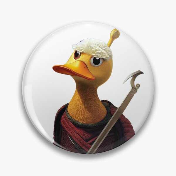 Item preview, Cute Duck with a Sword Grumpy Animal Sticker designed and sold by TheCreativeFab.