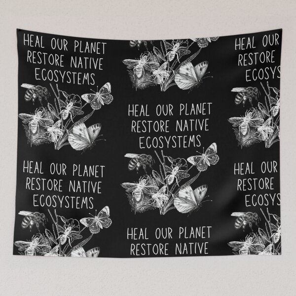 Item preview, Heal Our Planet Line Drawing Design designed and sold by EarthArtDesigns.