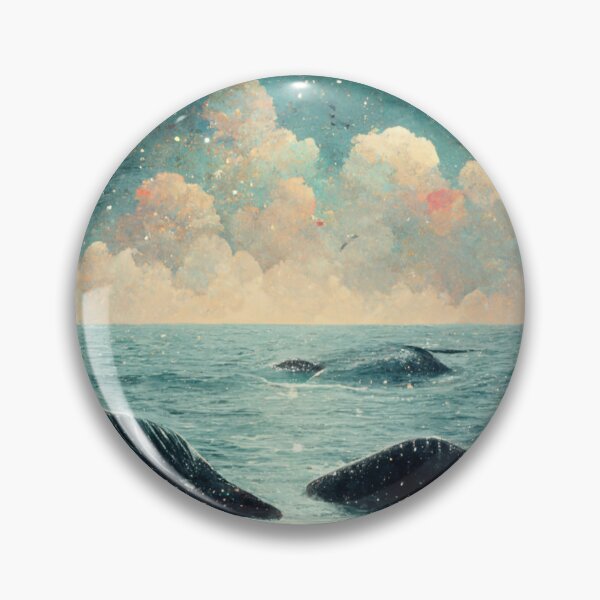 Item preview, Whales in the sea under mystical clouds designed and sold by Schertel.