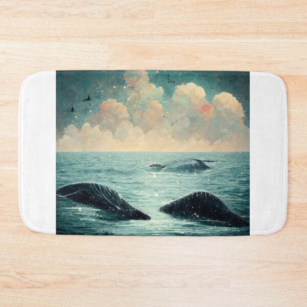 Item preview, Whales in the sea under mystical clouds designed and sold by Schertel.