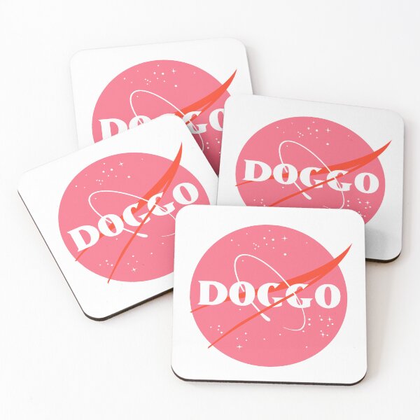 Item preview, Doggo, Nasa Inspired logo, quality logo, Pink Color Guaranteed best gift for all dog lovers designed and sold by Galactic Fur Baby Federation.