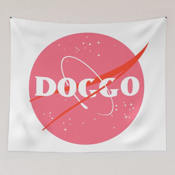 Item preview, Doggo, Nasa Inspired logo, quality logo, Pink Color Guaranteed best gift for all dog lovers designed and sold by Galactic Fur Baby Federation.
