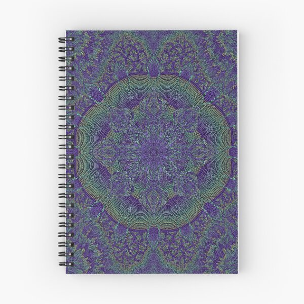 Item preview, Fractal Kaleidoscope Symmetrical Zendoodle; Greens on Purple designed and sold by ThatsJustJilly.