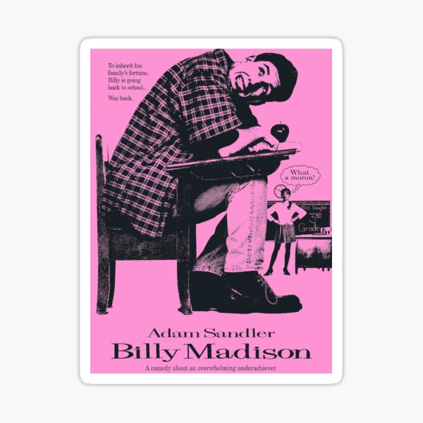 Vista previa del artículo con la obra «Billy Madison / Variante Póster», diseñado y vendido por Cuttintees.
